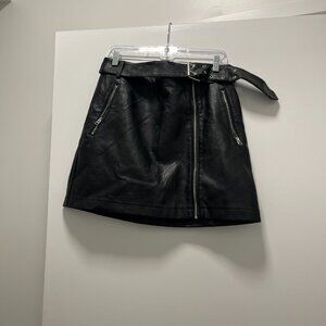 Topshop faux leather skirt size US10